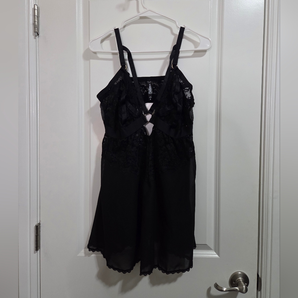 Torrid Black Lace Babydoll Lingerie
